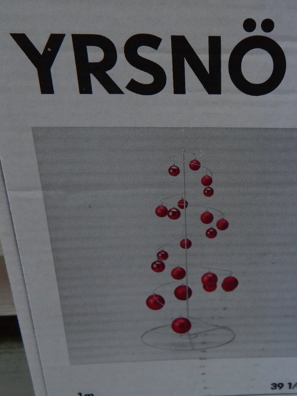 Ikea YRSNO Spiral Christmas Tree Ornament Display Modern 39"